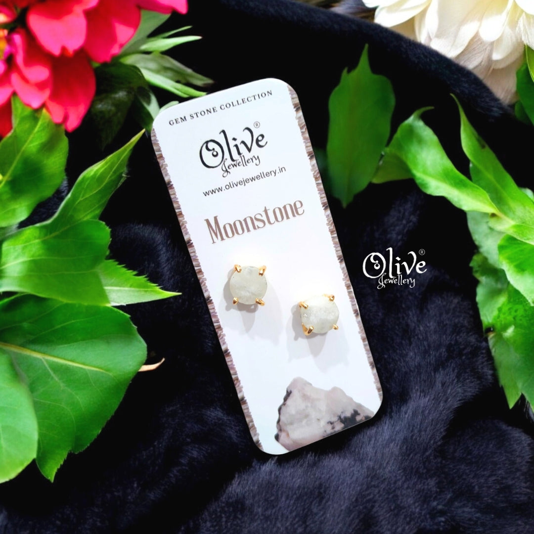 Gem Stone Studs - Claw Fitting - Round Shape - Small Size