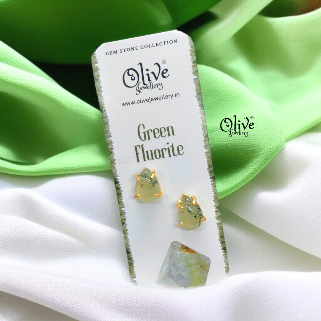 Gem Stone Studs-Claw Fitting-Full Finished-Drop Shape