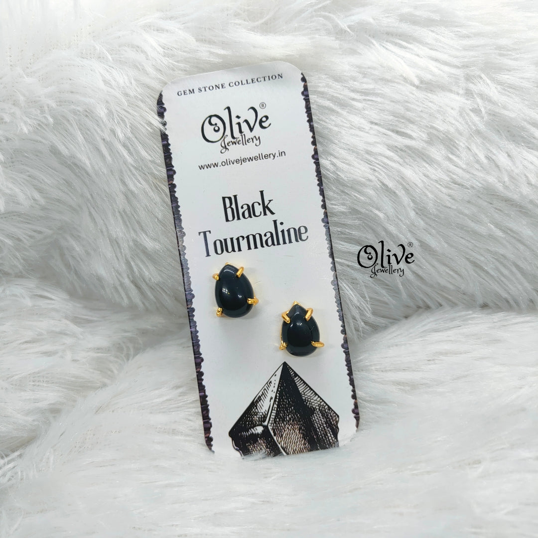 Gem Stone Studs-Claw Fitting-Full Finished-Drop Shape