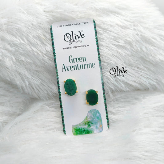 Gem Stone Studs-Claw Fitting-Semi Finished-Oval Shape