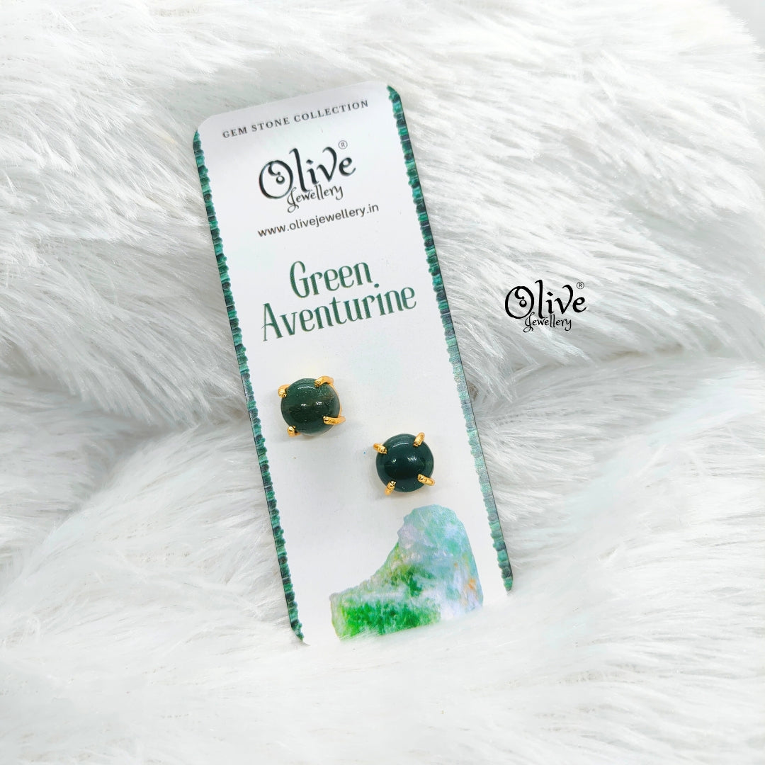 Gem Stone Studs-Claw Fitting-Full Finished-Round Shape-Small Size