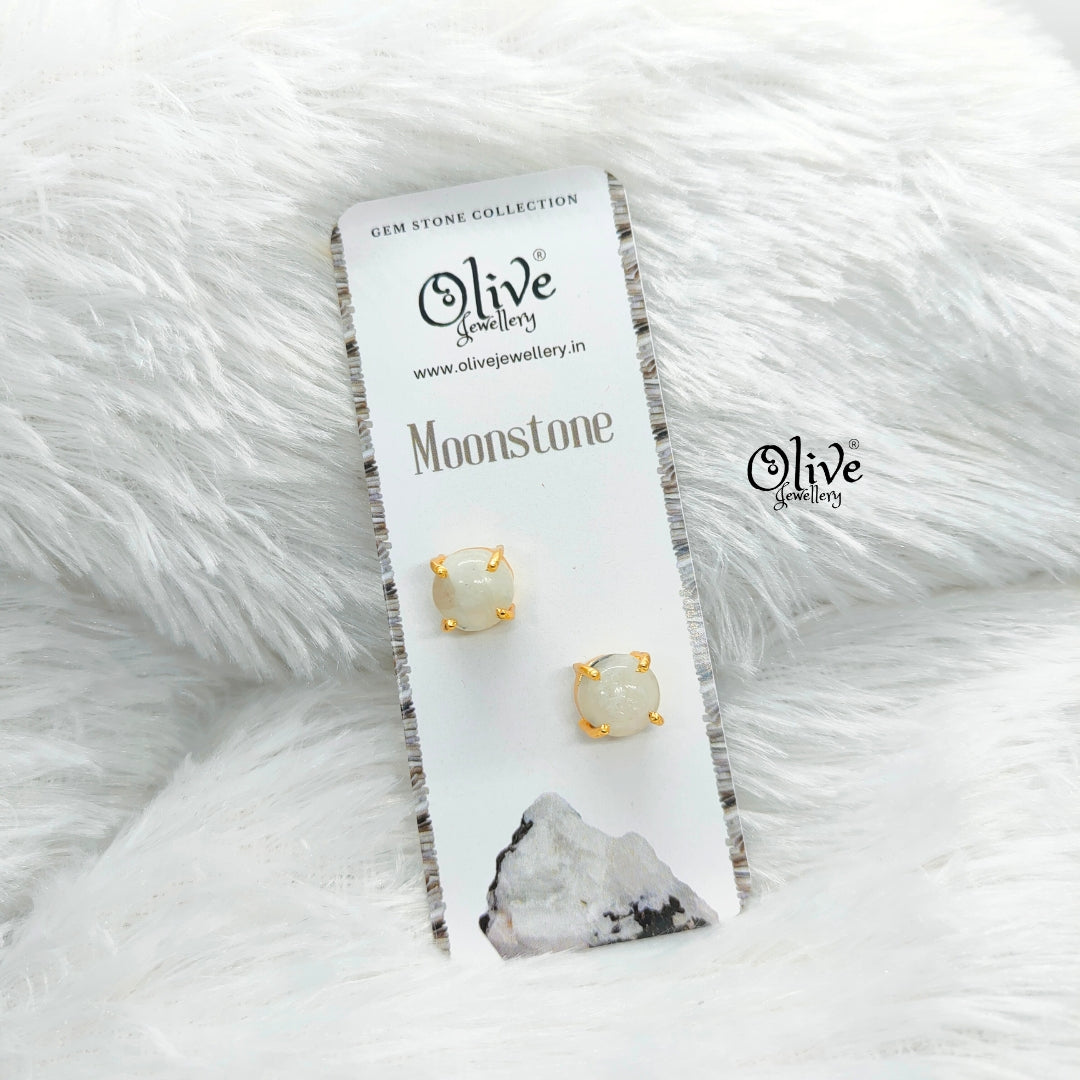 Gem Stone Studs-Claw Fitting-Full Finished-Round Shape-Small Size