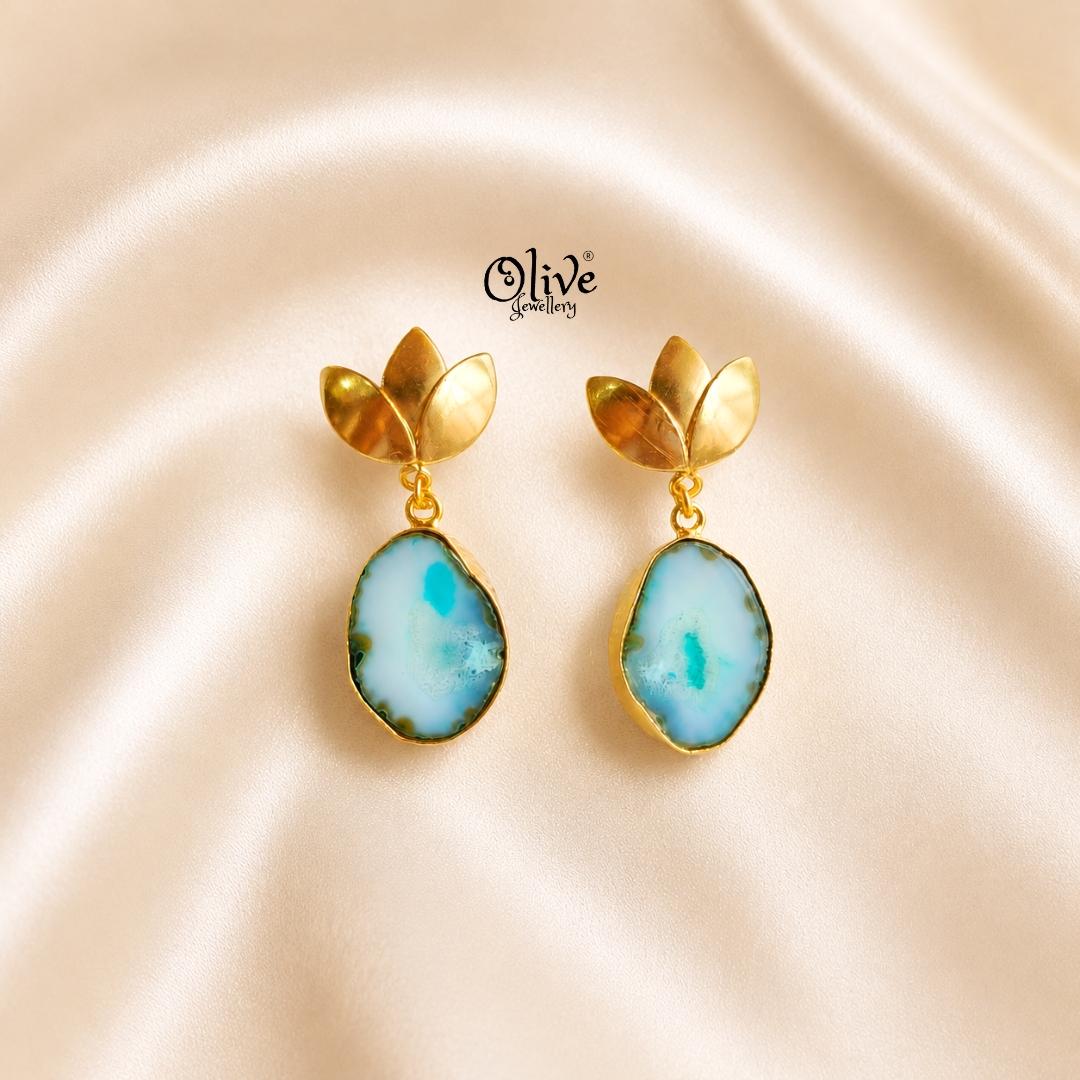 Natural Stone Earrings-292