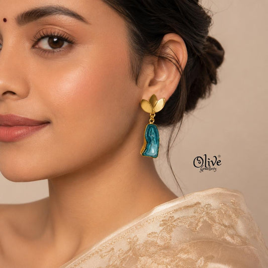 Natural Stone Earrings-295