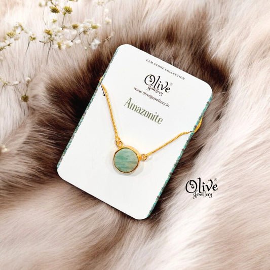 Gem Stone Collection Pendent - Collet Fitting - Round Shape