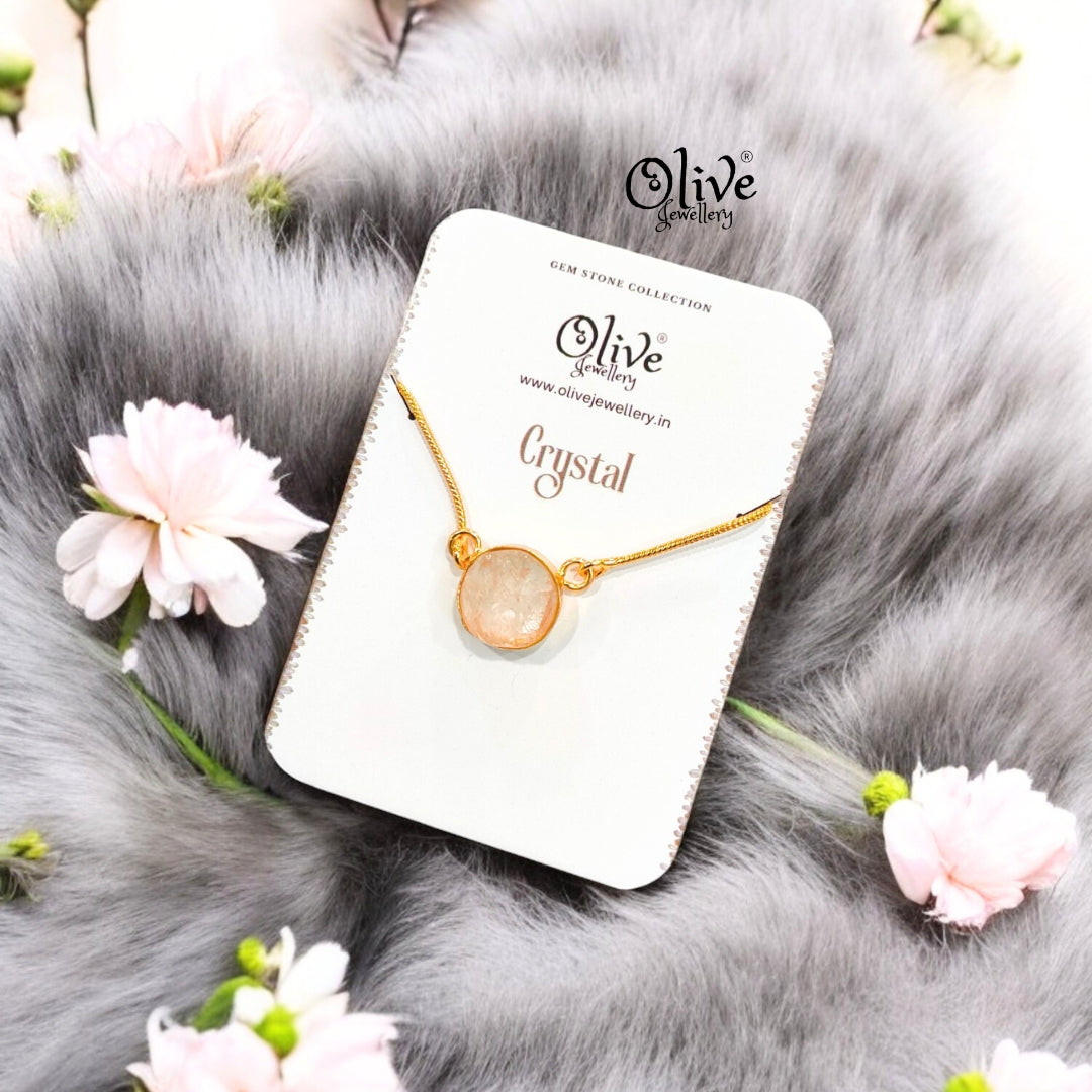 Gem Stone Collection Pendent - Collet Fitting - Round Shape