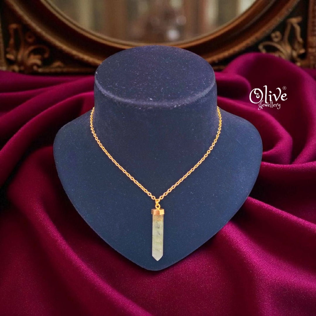 Natural Stone Pendent - Pencil Cut