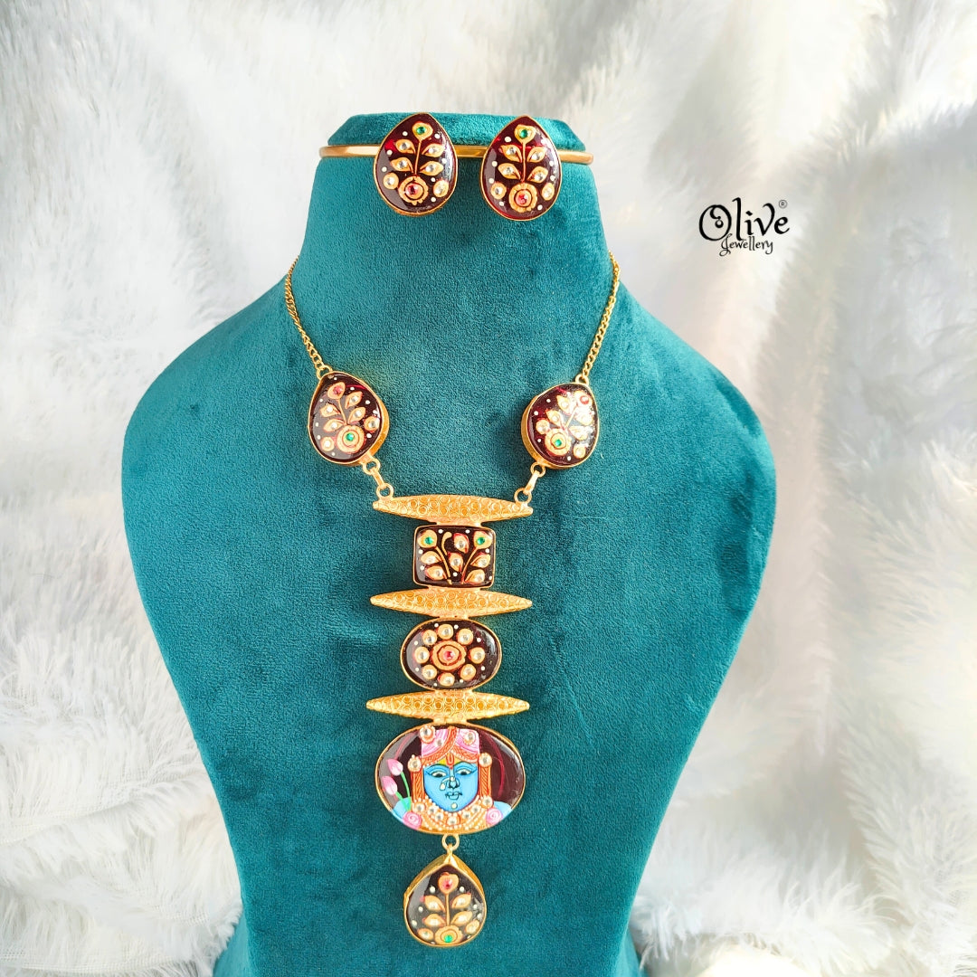 Tanjore Monalisa Pendent