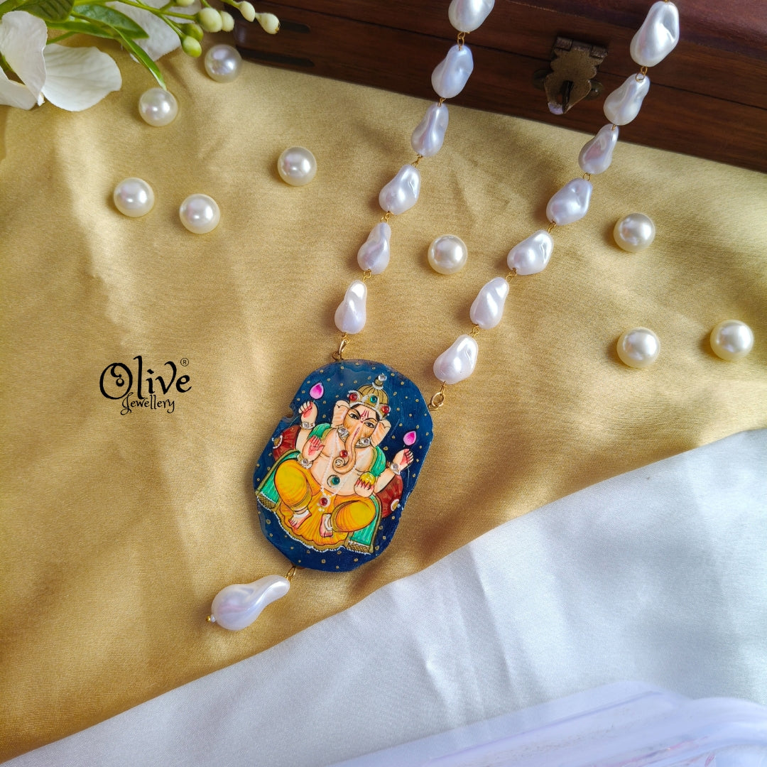 Natural Stone -Tanjor Radha Krishna Pendent