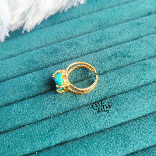 Natural Stone Finger Rings - Claw Fitting - Rough Shape