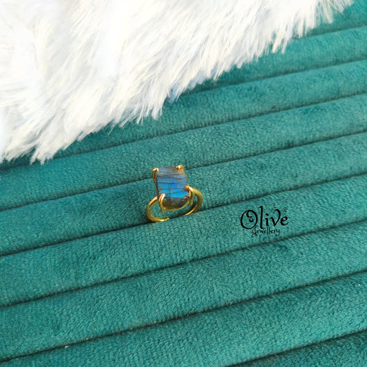 Natural Stone Finger Rings - Claw Fitting - Rough Shape - Single Stone