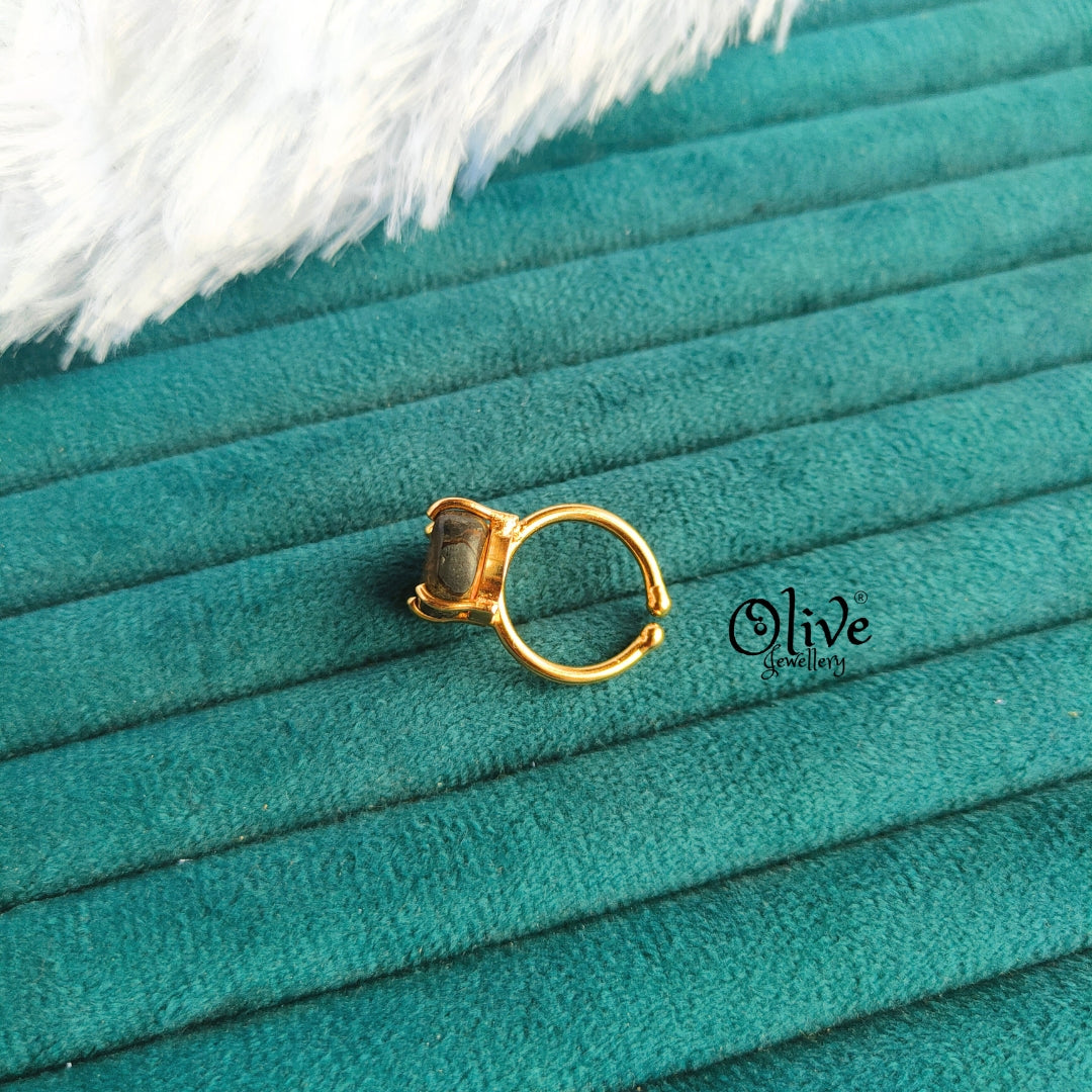 Natural Stone Finger Rings - Claw Fitting - Rough Shape - Single Stone