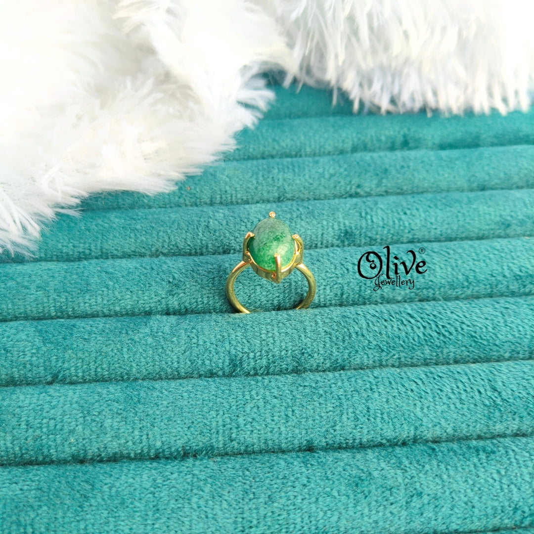 Natural Stone Finger Rings - Claw Fitting - Oval Shape - Full Finished