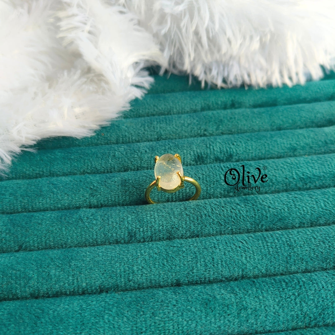 Natural Stone Finger Rings - Claw Fitting - Oval Shape - Full Finished