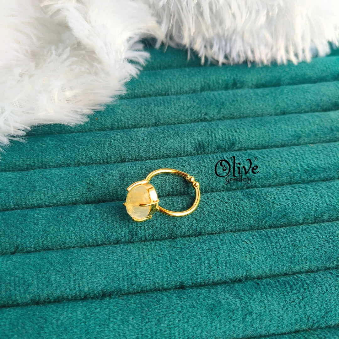 Natural Stone Finger Rings - Claw Fitting - Oval Shape - Full Finished