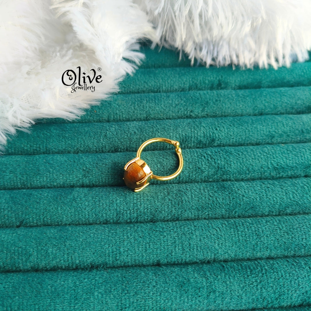 Natural Stone Finger Rings - Claw Fitting - Oval Shape - Full Finished