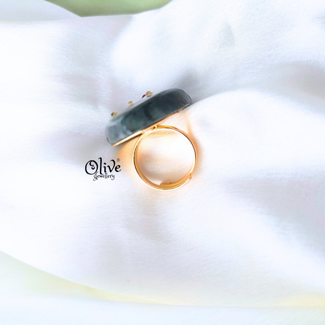 Natural Stone Tanjor Finger Rings -144