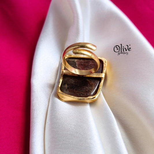 Natural Stone Tanjore Finger Rings -179