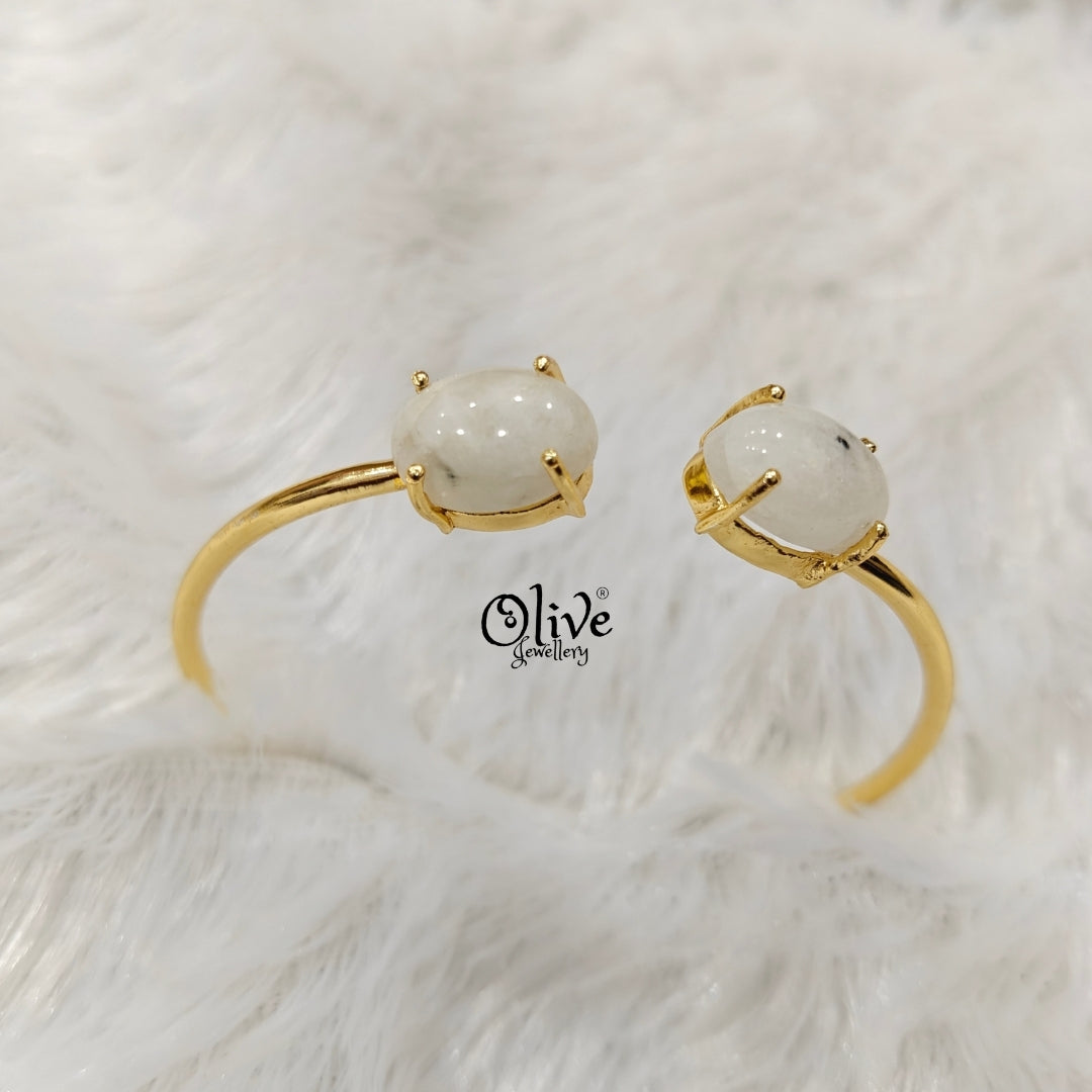 Natural Stones Kada - Claw Fitting - Finished Shape