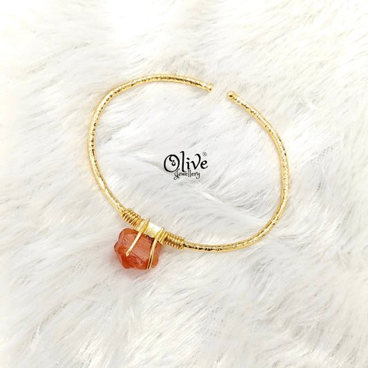 Natural Stones Kada - Claw Fitting - Rough Shape