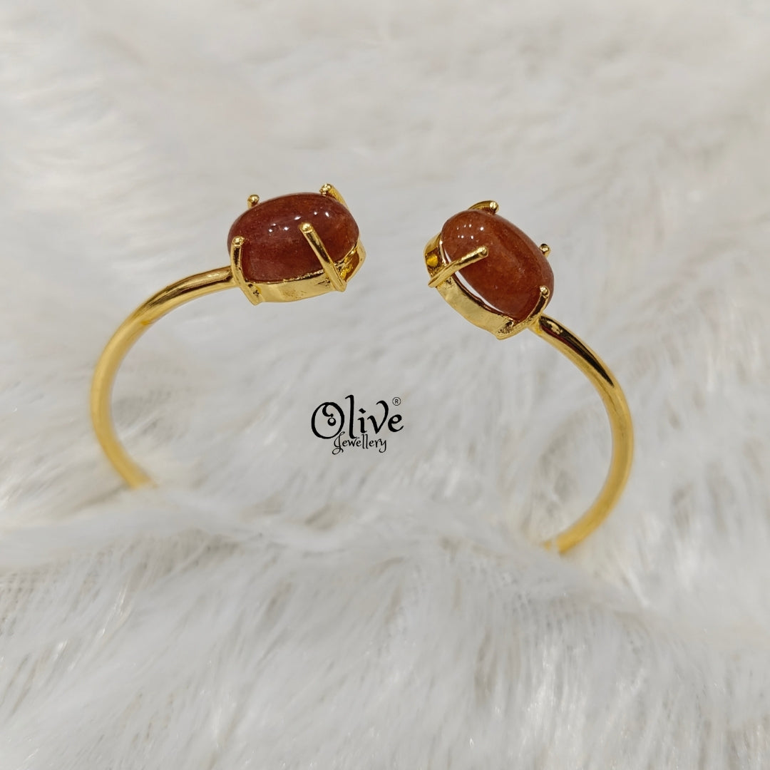 Natural Stones Kada - Claw Fitting - Finished Shape