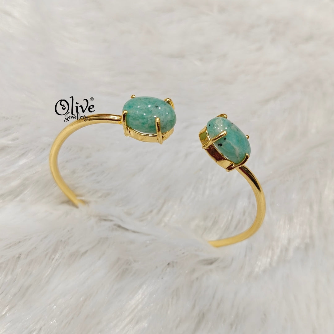 Natural Stones Kada - Claw Fitting - Finished Shape