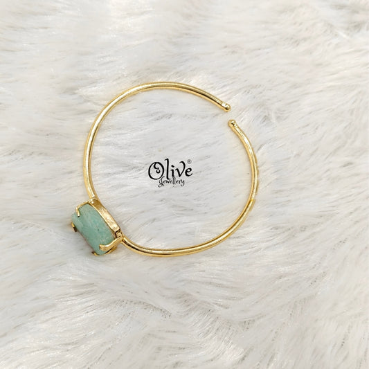 Natural Stones Kada - Claw Fitting - Rough Shape - Big Size