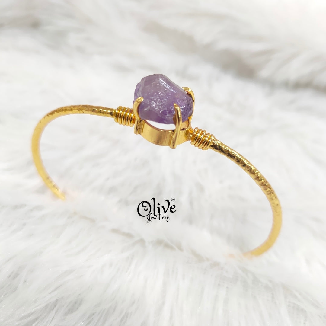 Natural Stones Kada - Claw Fitting - Rough Shape