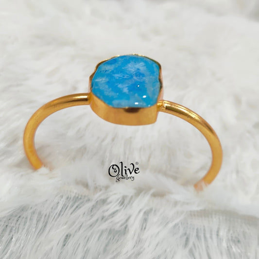 Natural Stones Kada - Collet Fitting - Big Oval Shape - Single Stone