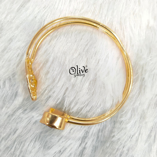 Natural Stones Kada - Collet Fitting - Medium Shape - Double Stone