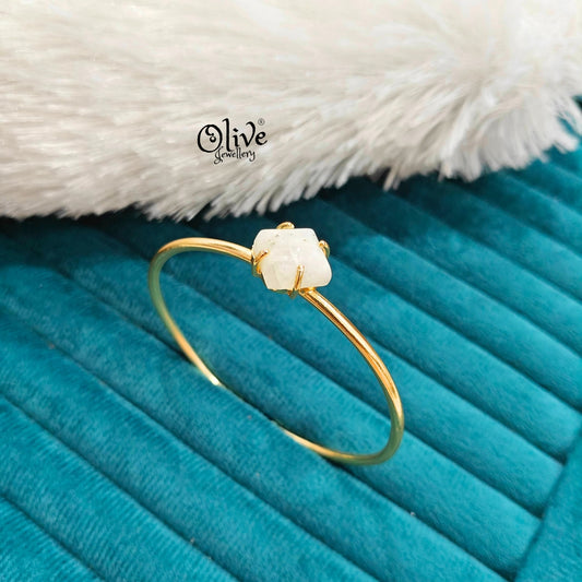 Natural Stone Kada - Claw Fitting - Full Finished - Square Shape