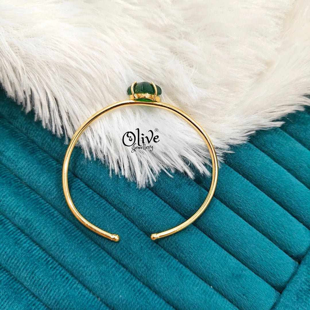 Natural Stone Kada - Claw Fitting - Full Finished - Square Shape