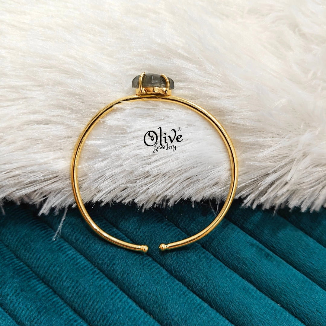 Natural Stone Kada - Claw Fitting - Full Finished - Square Shape