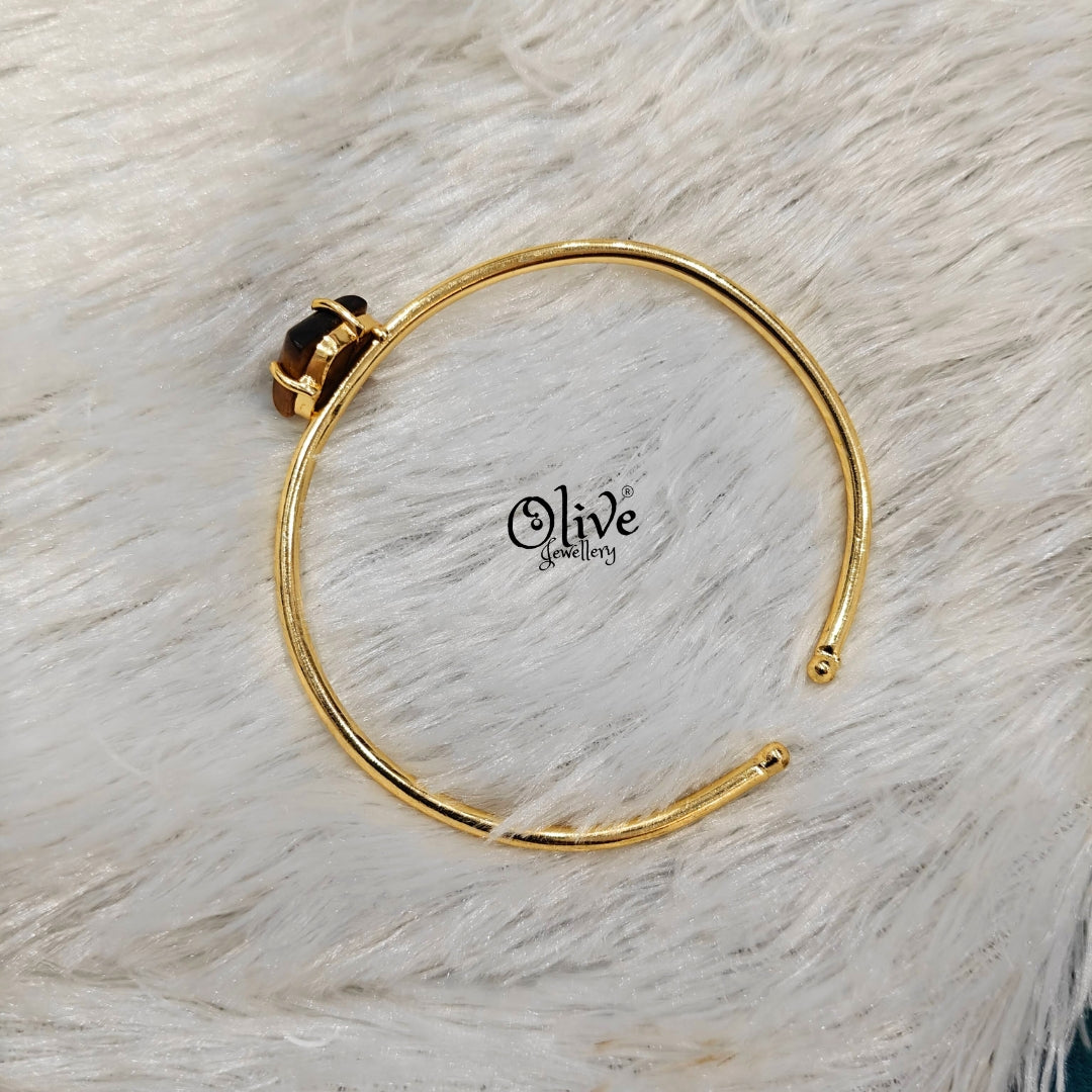 Natural Stone Kada - Claw Fitting - Full Finished - Square Shape