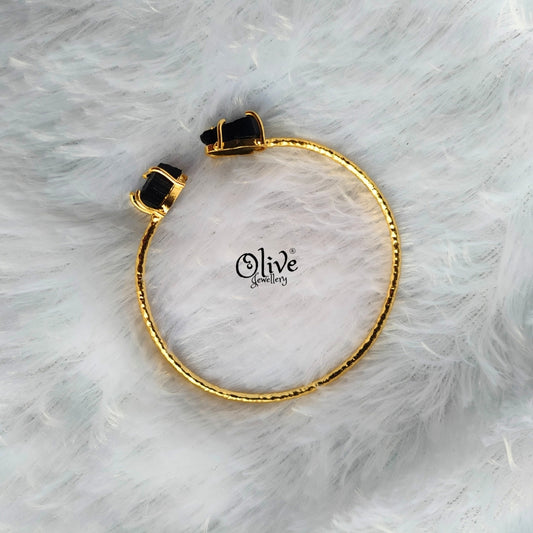 Natural Stone Kada - Claw Fitting - Rough Shape