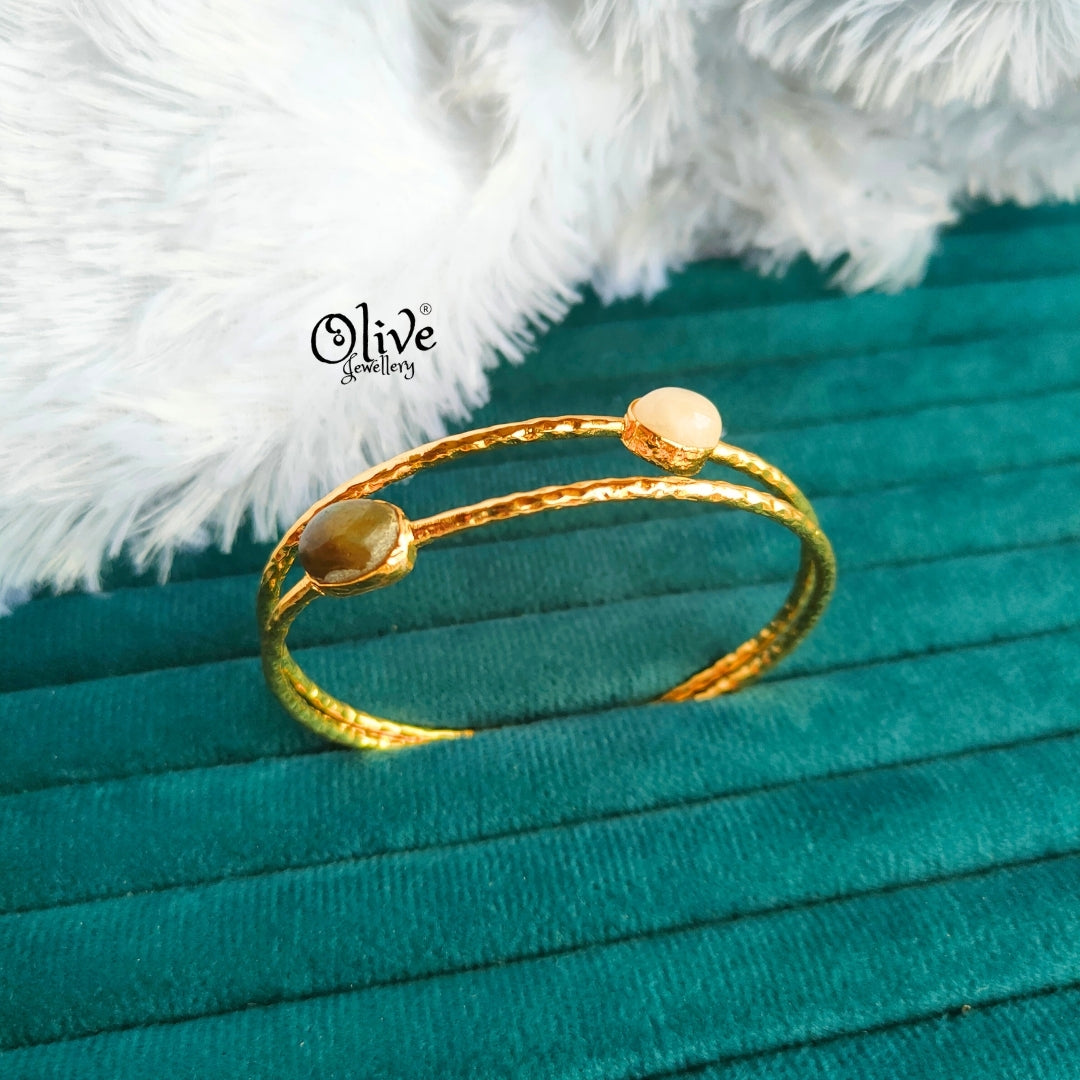 Natural Stone Kada - Collet Fitting - Full Finished