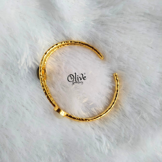 Natural Stone Kada - Collet Fitting - Full Finished