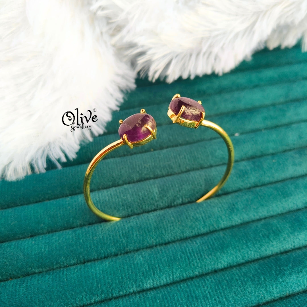 Natural Stones Kada - Claw Fitting - Finished Shape