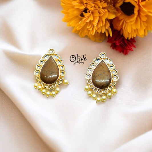 Oxidized Earrings - 79 (Gold Shade)