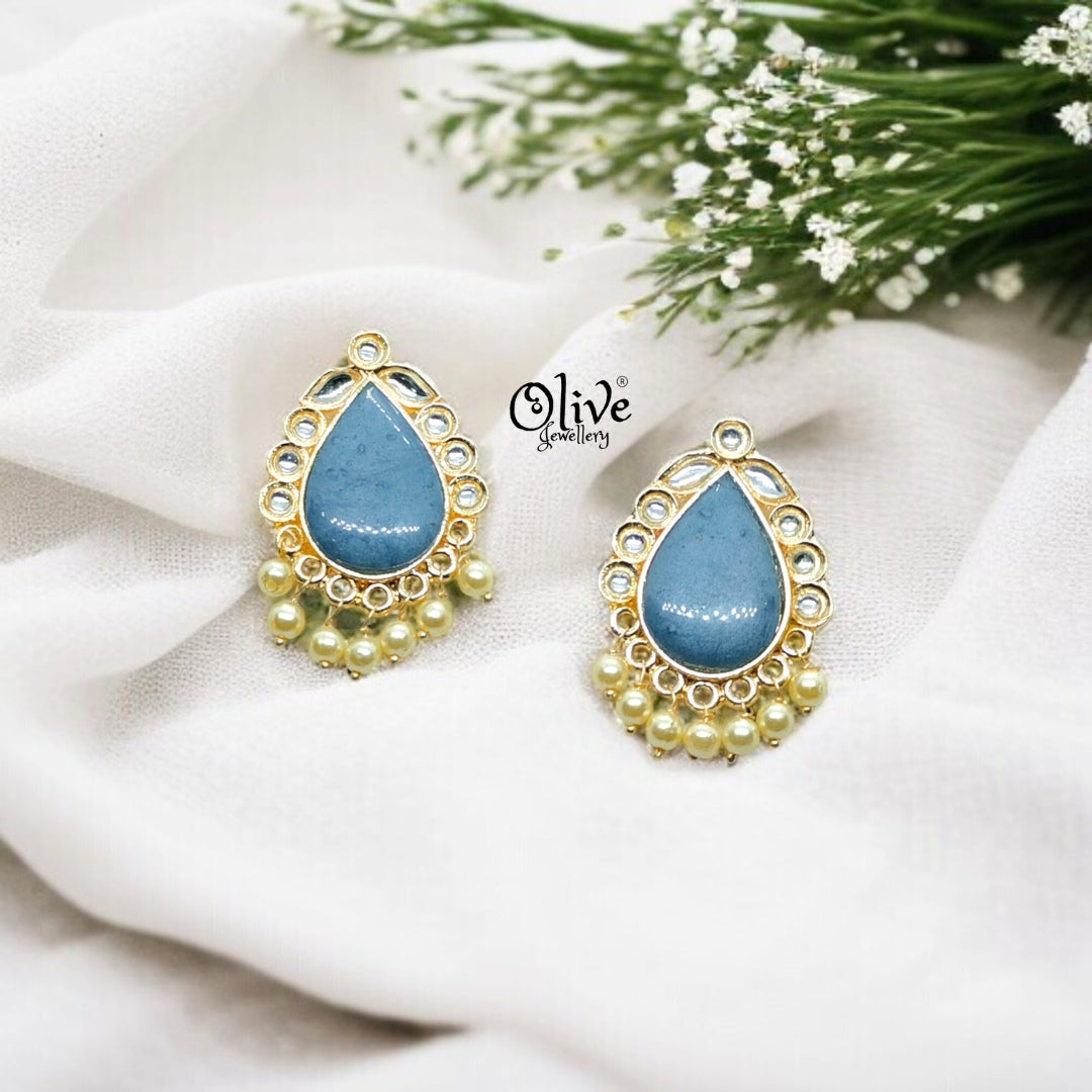 Oxidized Earrings - 79 (Gold Shade)