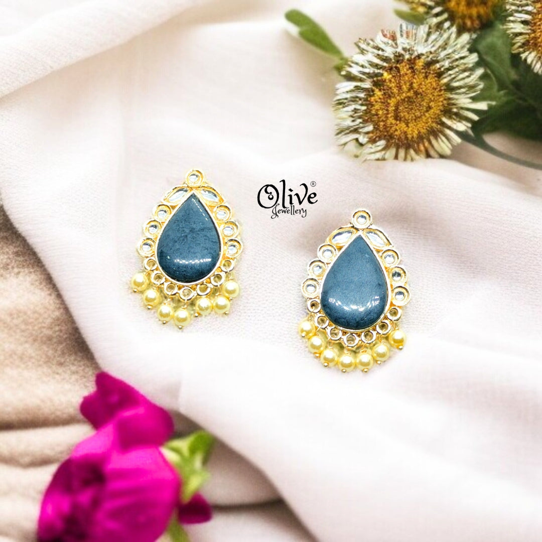 Oxidized Earrings - 79 (Gold Shade)