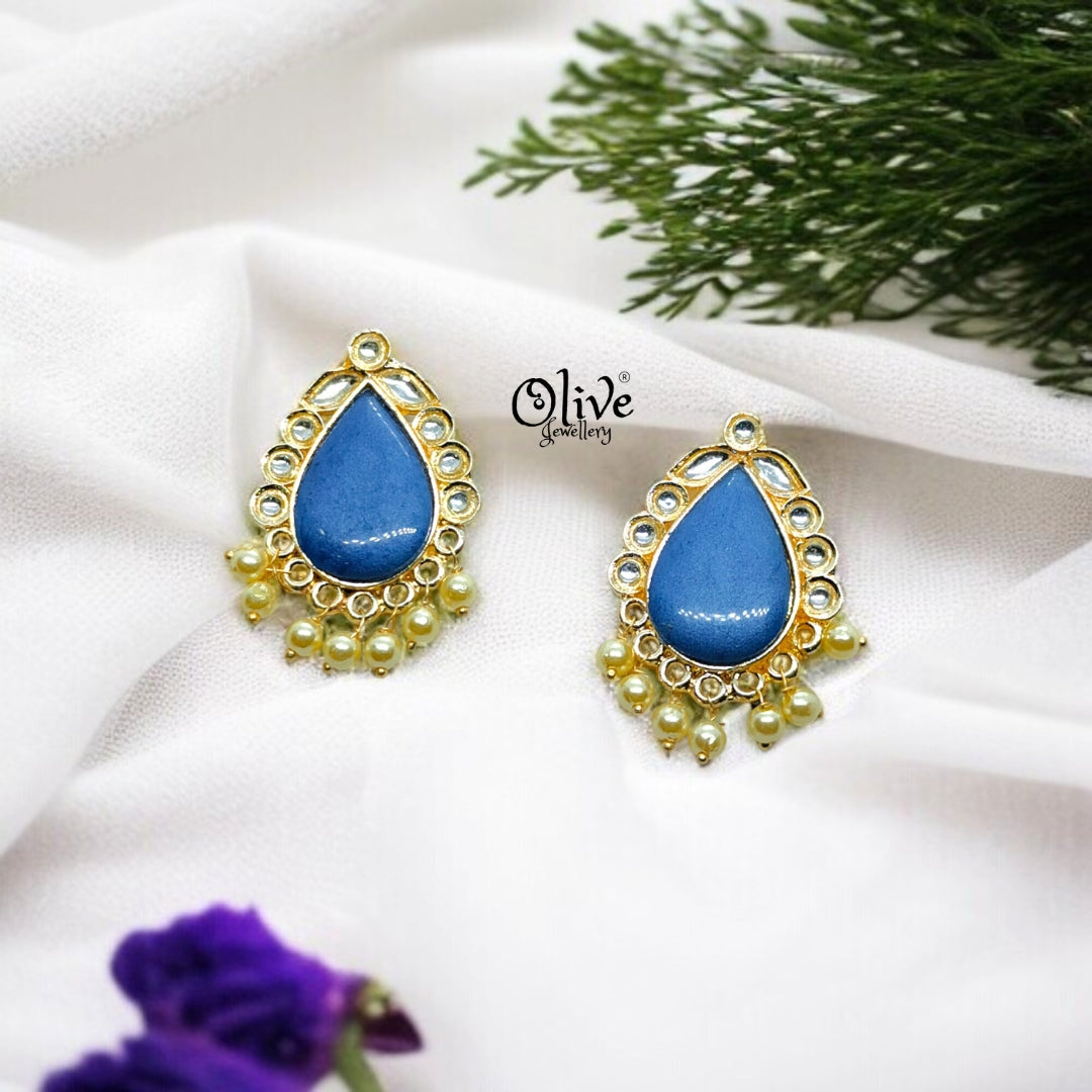 Oxidized Earrings - 79 (Gold Shade)