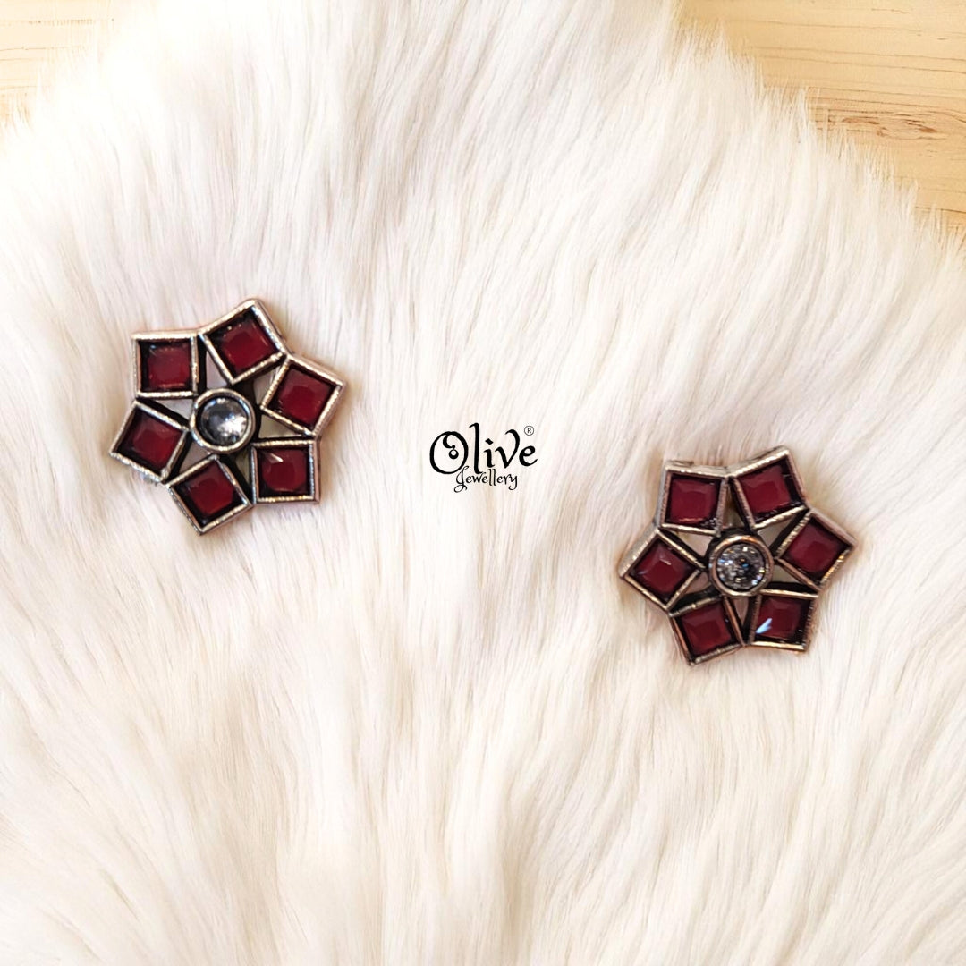 Oxidized Earrings - 174