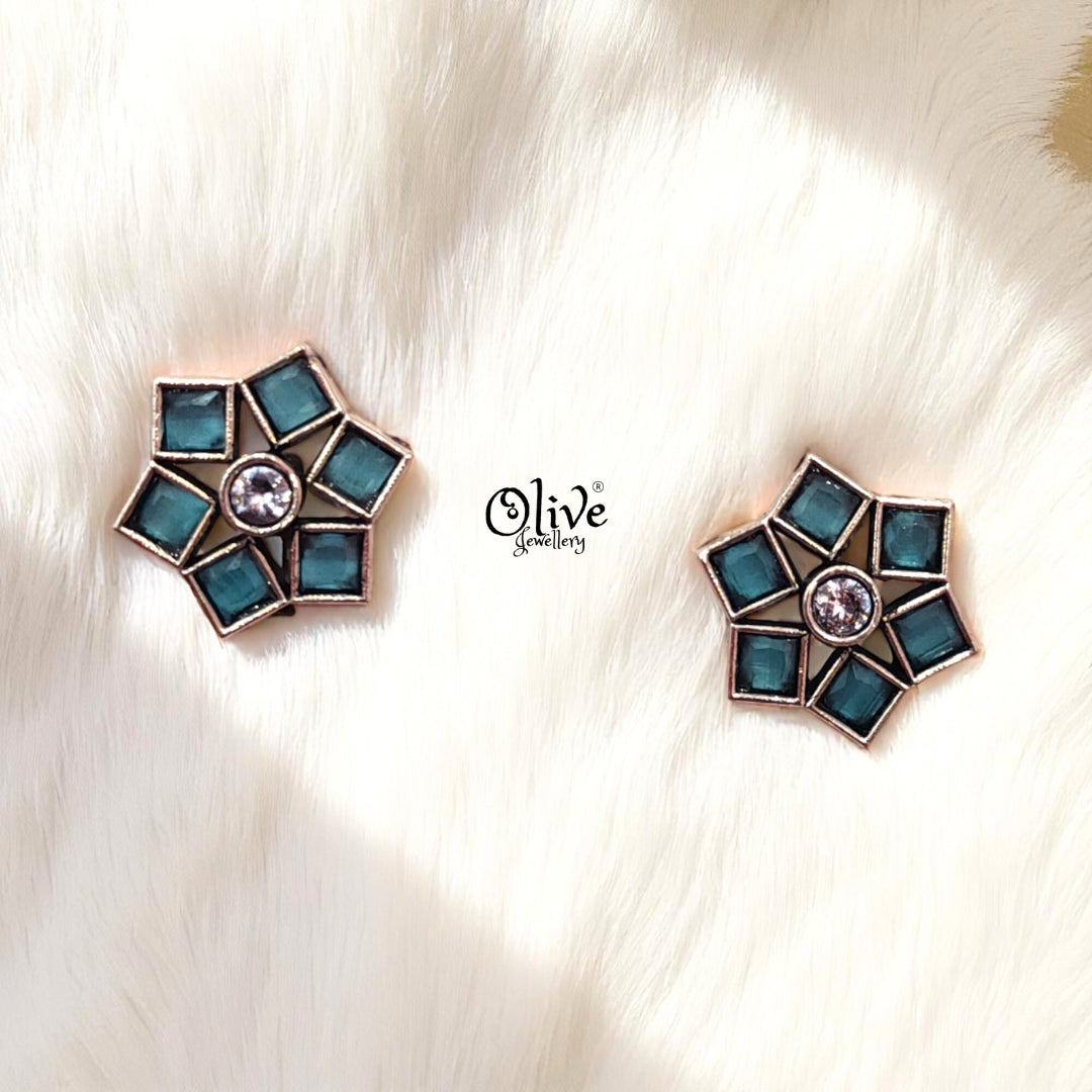 Oxidized Earrings - 174