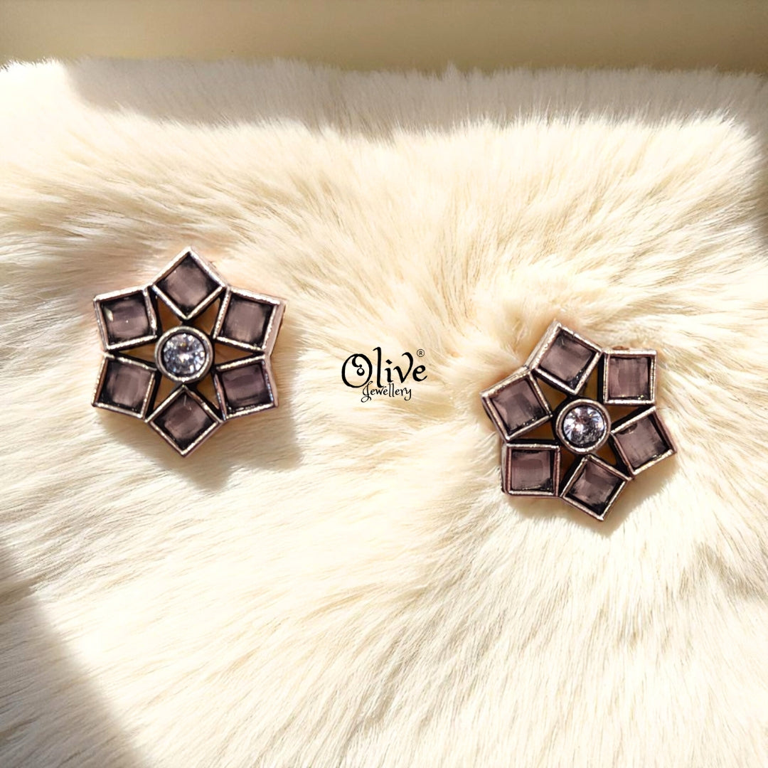 Oxidized Earrings - 174