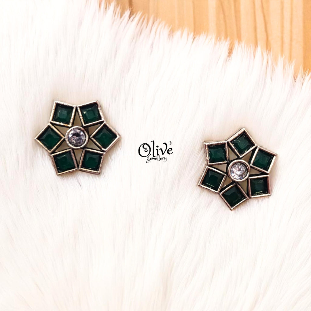 Oxidized Earrings - 174
