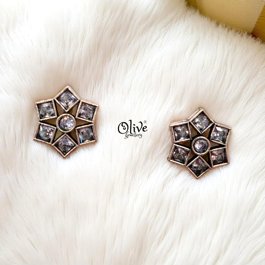 Oxidized Earrings - 174