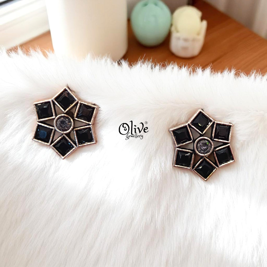 Oxidized Earrings - 174