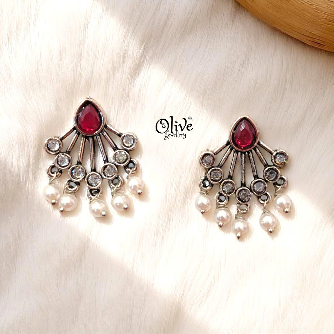 Oxidized Earrings - 185