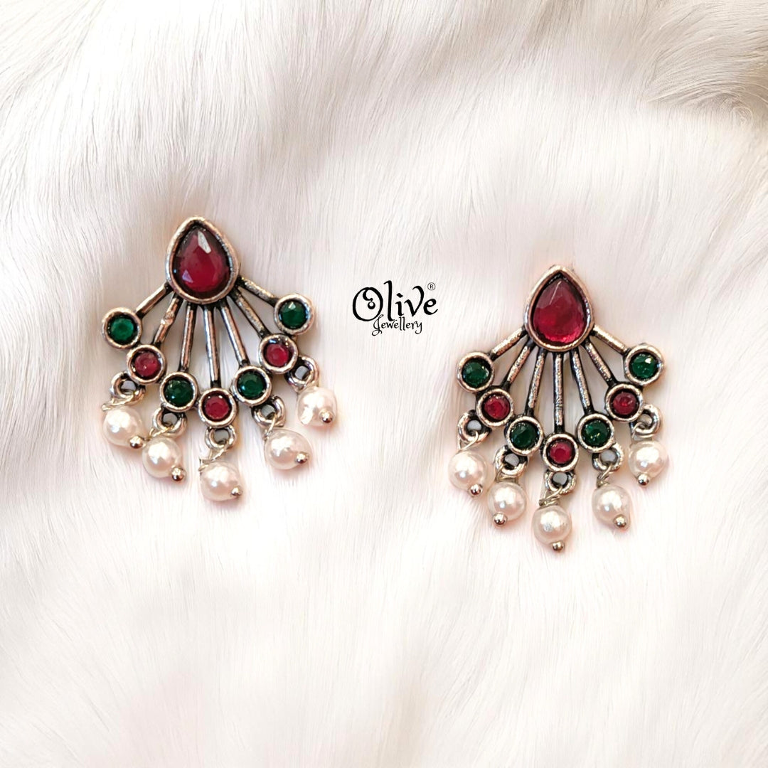 Oxidized Earrings - 185